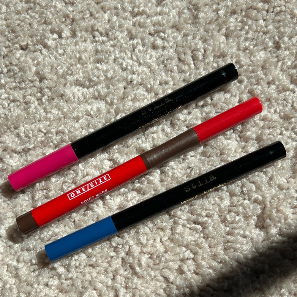 Stila and On/Size color liquid Eyeliner Trio